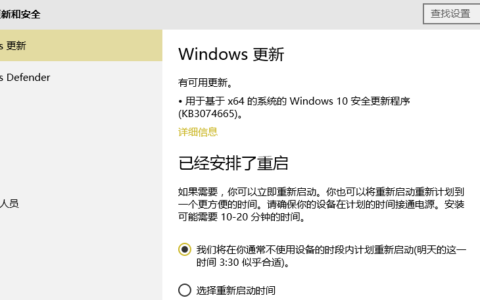 用于基于 x64 的系统的 Windows 10 安全更新程序 (KB3074665)