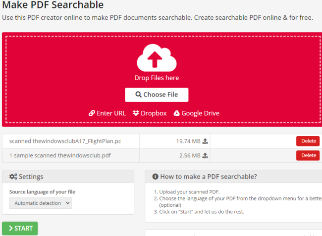 使用免费软件或服务将扫描的PDF转换为可搜索PDF