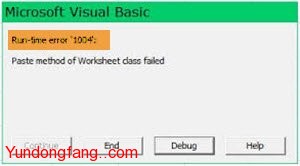 如何在Microsoft Excel中修复运行时错误1004