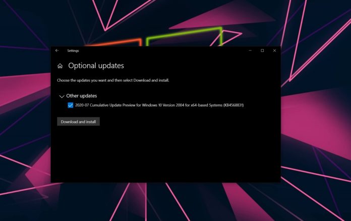 Windows 10 Build 19041.423现在可用，下载离线安装程序