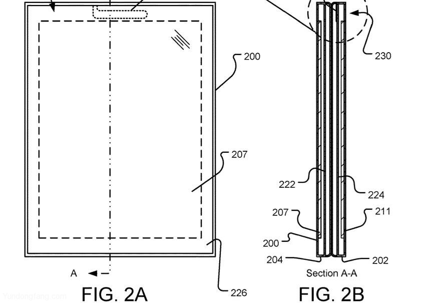 微软为具有金属框架和显示屏盖的可折叠手机申请专利