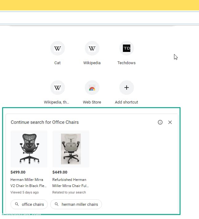 Google Chrome浏览器正在“新标签页”上测试购物广告