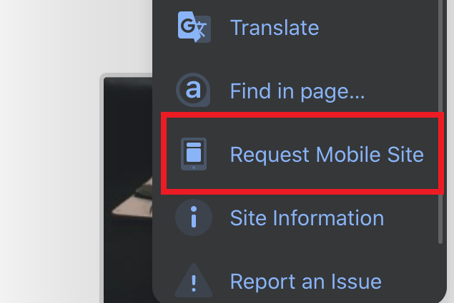 Chrome-iOS-Request-Mobile-Site