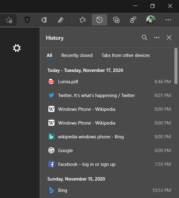 Microsoft Edge的历史记录菜单是您在Chrome中找不到的新功能