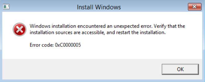 Error-0xC0000005-Windows-Installtion
