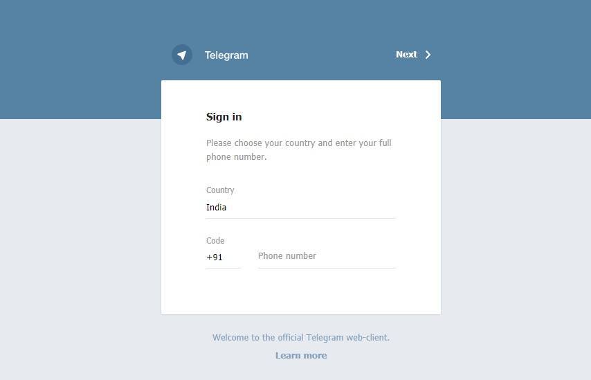 Telegram-Web-Login-Page