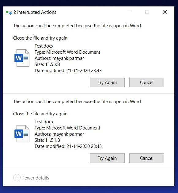 Windows 10更新可以解决文件浏览器阻止您删除在另一个应用程序中打开的文件