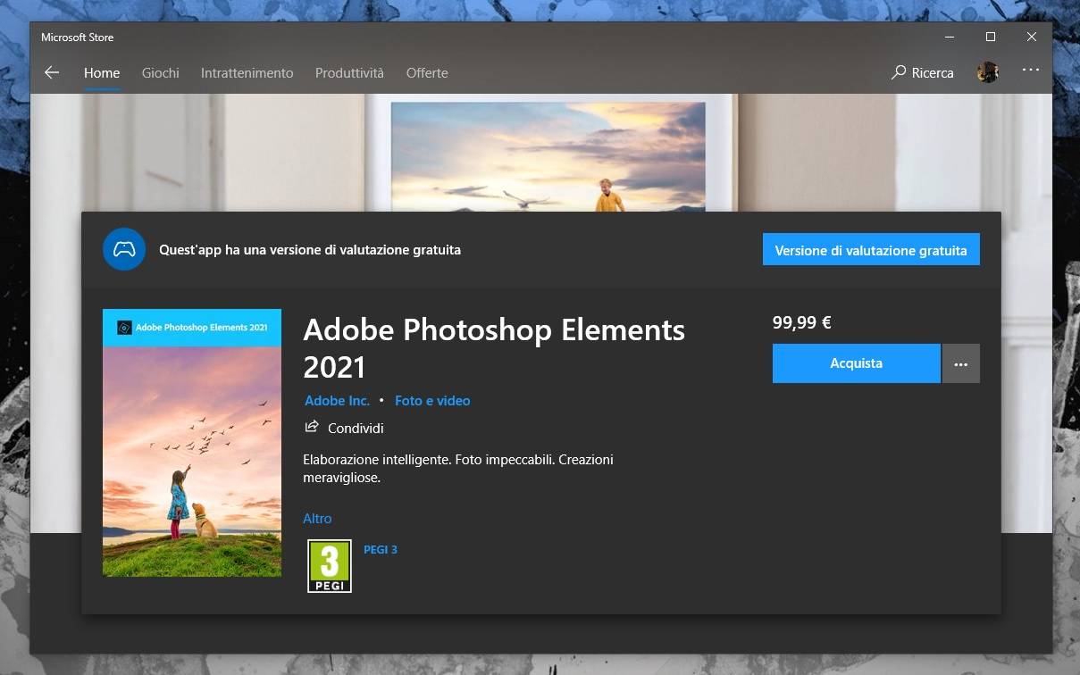 Microsoft Store中现已提供Adobe Photoshop Elements 2021