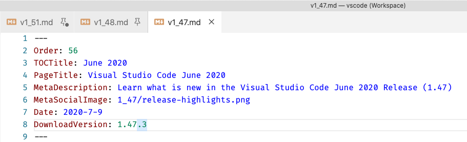 Microsoft发布了VS Code 1.51，具有改进的固定选项卡等