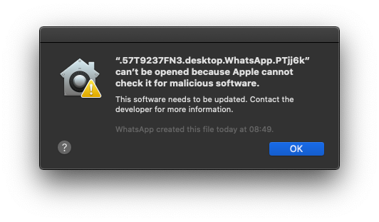 33台词客户端在Mac os 无法打开应用程序，因为苹果无法检查它是否包含恶意软件。