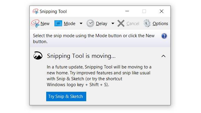 Windows 7时代的屏幕截图工具在Windows 10中变得可选用