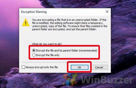 如何在Windows 10中使用加密文件系统（EFS）加密文件夹或文件