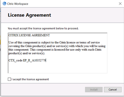 安装Citrix Workspace应用程序（Windows）