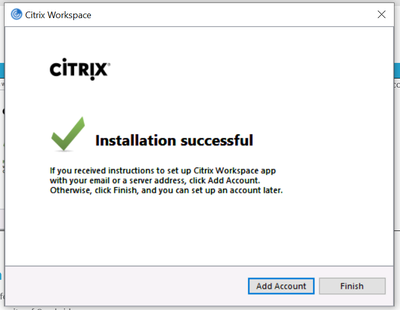 安装Citrix Workspace应用程序（Windows）