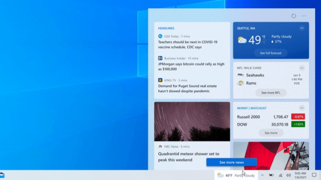 微软出于某种原因向Windows 10添加新闻摘要