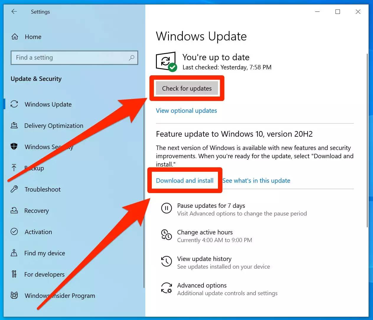 如何手动更新Windows 10计算机或暂停自动更新