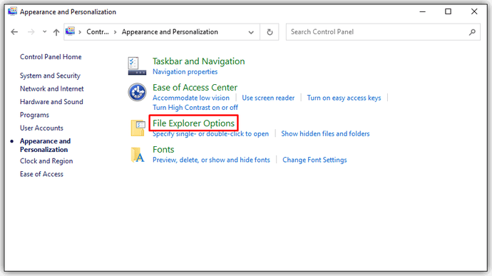 如何在Windows 10中显示隐藏文件