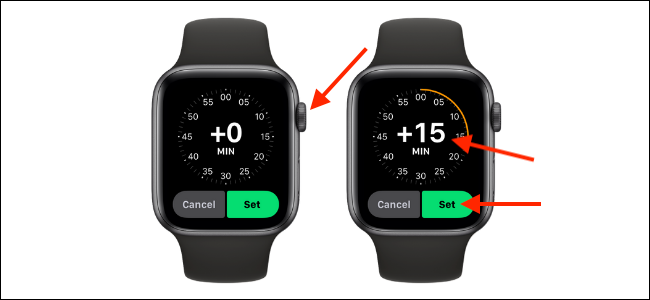 Set-The-Apple-Watch-Time-Ahead-and-Tap-Set