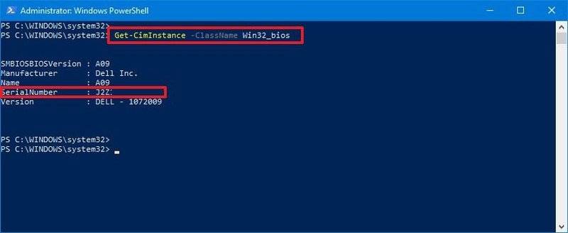 computer-model-serial-number-powershell-command
