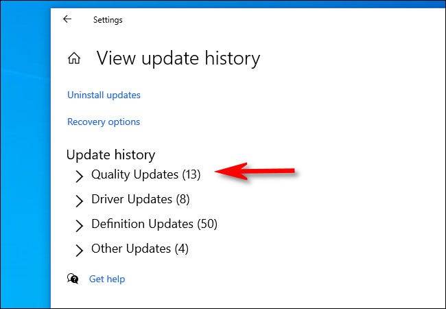 如何查看Windows 10安装的最新更新