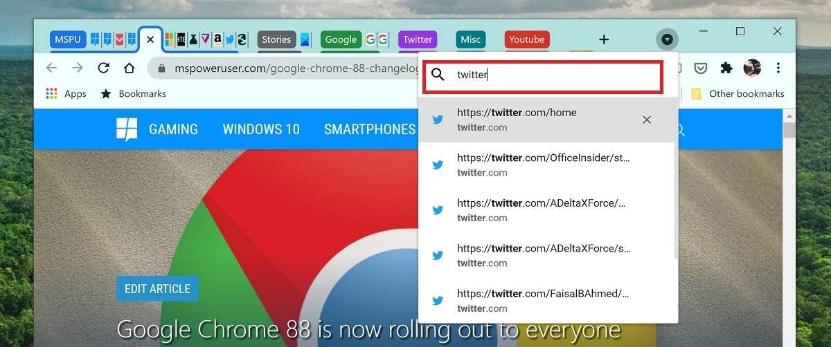 Google Chrome 88现在向所有人推出（changelog）
