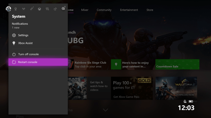 Xbox One How To Shutdown Or Restart Console