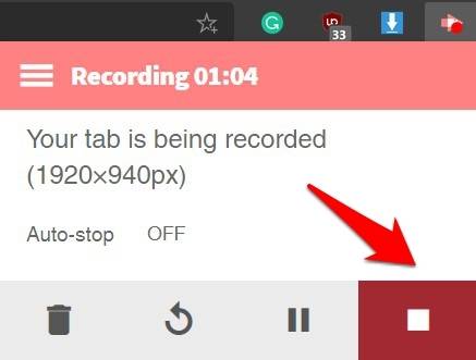 Stop-recording-in-screencastify-extension