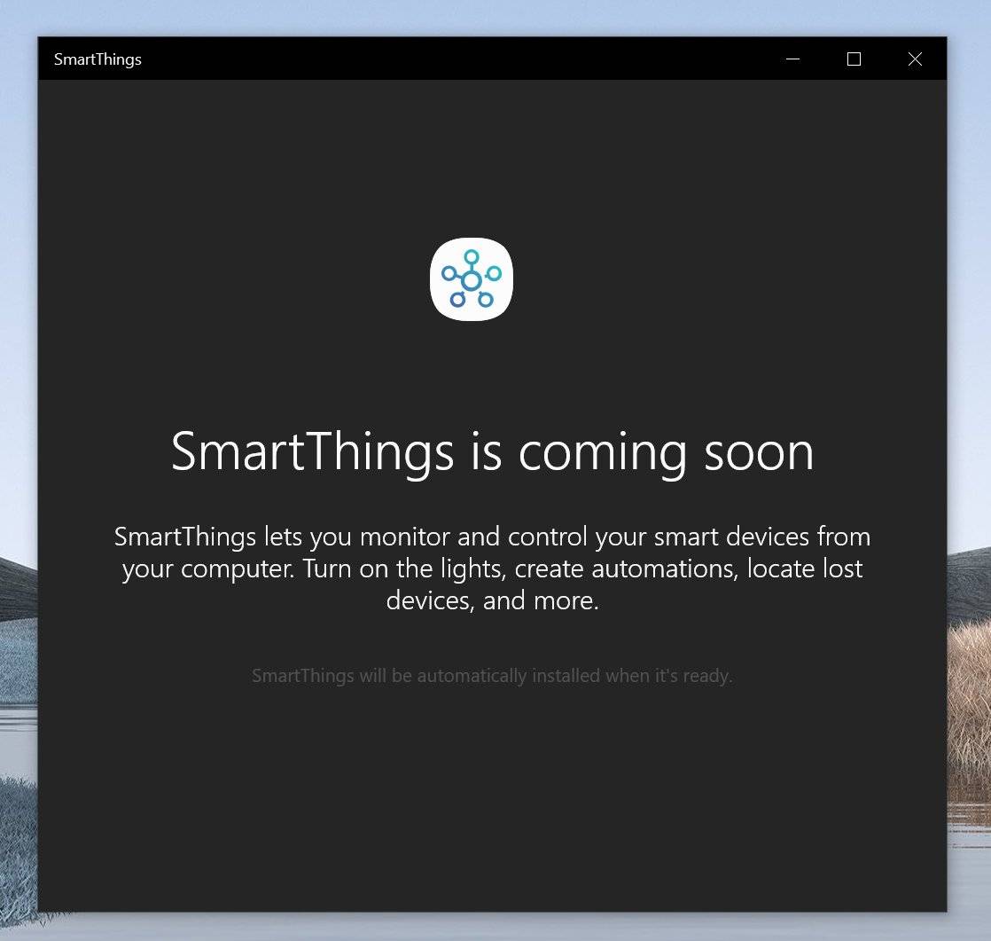 三星将他们的SmartThings应用程序带到Microsoft Store