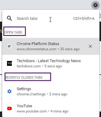 Chrome-Tab-Search-lists-open-and-recently-closed-tabs-with-timestamp