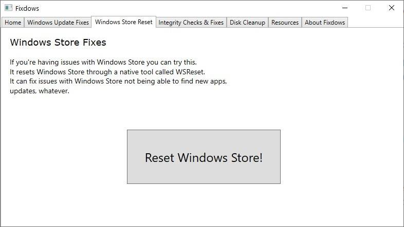 Fixdows-Reset-Windows-Store
