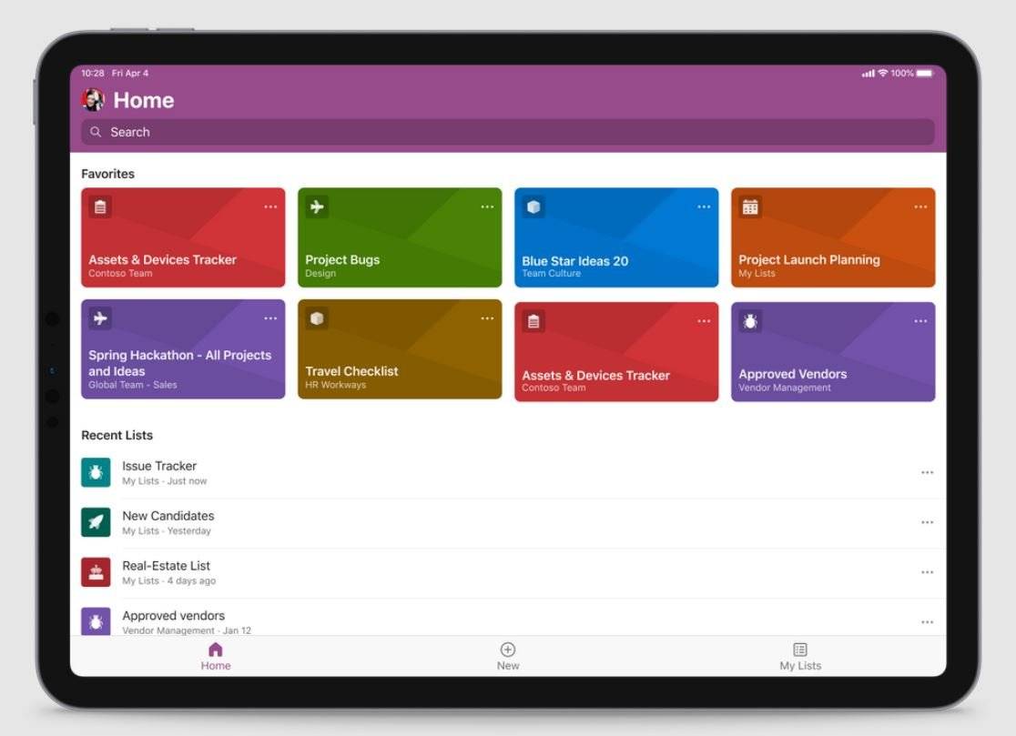Microsoft-Lists-iPad-app