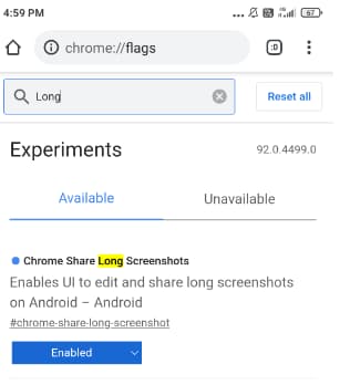 Chrome-share-long-screenshots-flag