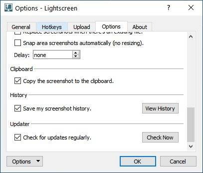 Lightscreen-settings