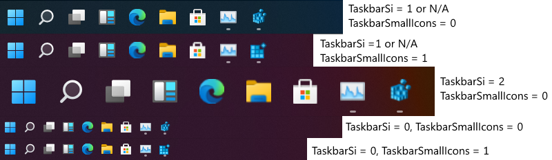 Taskbar-icons