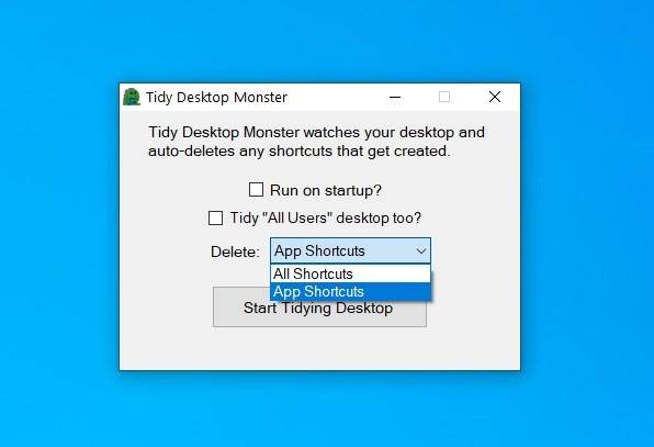 Tidy-Desktop-Monster-settings