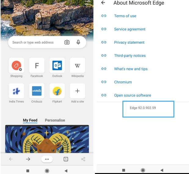 适用于 Android 的 Microsoft Edge 92 稳定版现已推出统一代码库