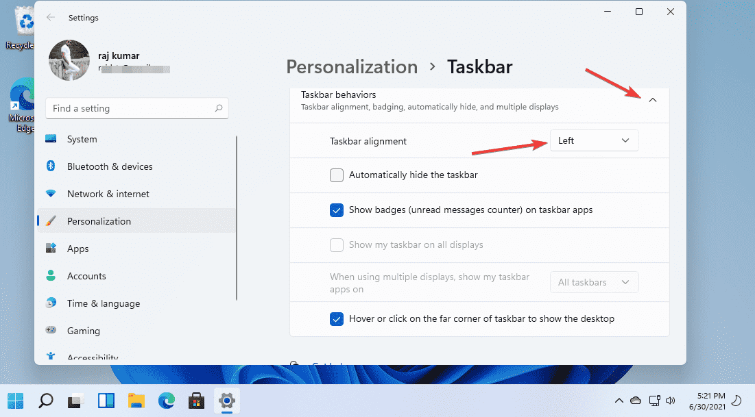 Move-Windows-11-Taskbar-to-left