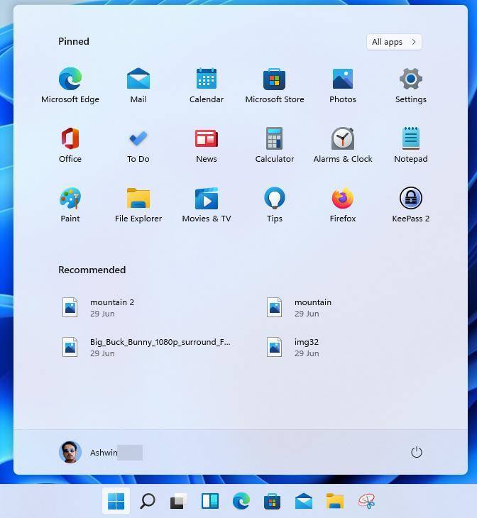 Windows-11-1st-preview-build-no-search-in-start-menu