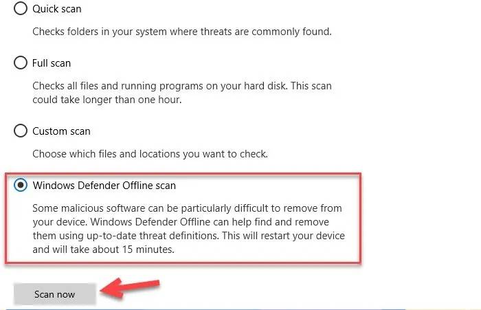 Windows-Defender-Offline-scan