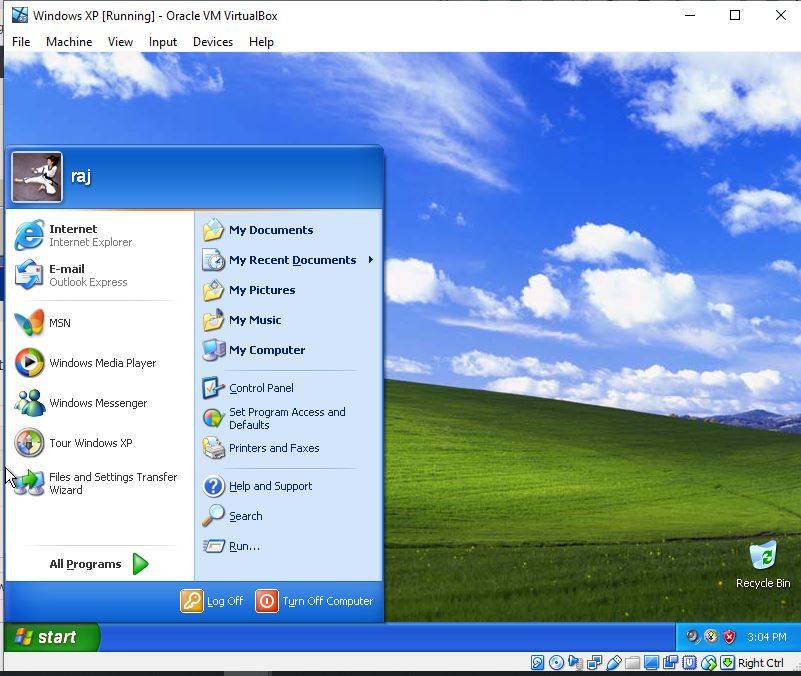 Windows-XP-ISO-32-bit-on-Virtual-box-virtual-machine