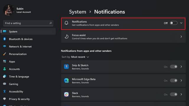 disable-all-notifications-win11