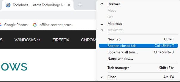 Chrome-Reopen-Closed-Tab-button