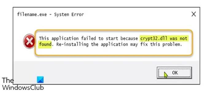 Crypt32.dll-not-found-or-missing-error