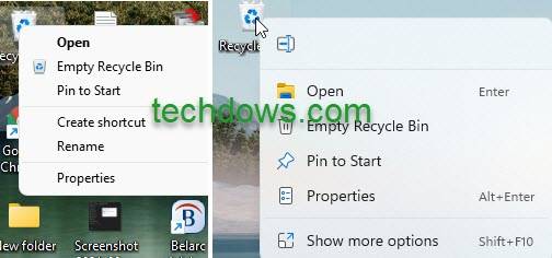 Recycle-Bin-with-modern-context-menu-Windows-11-1