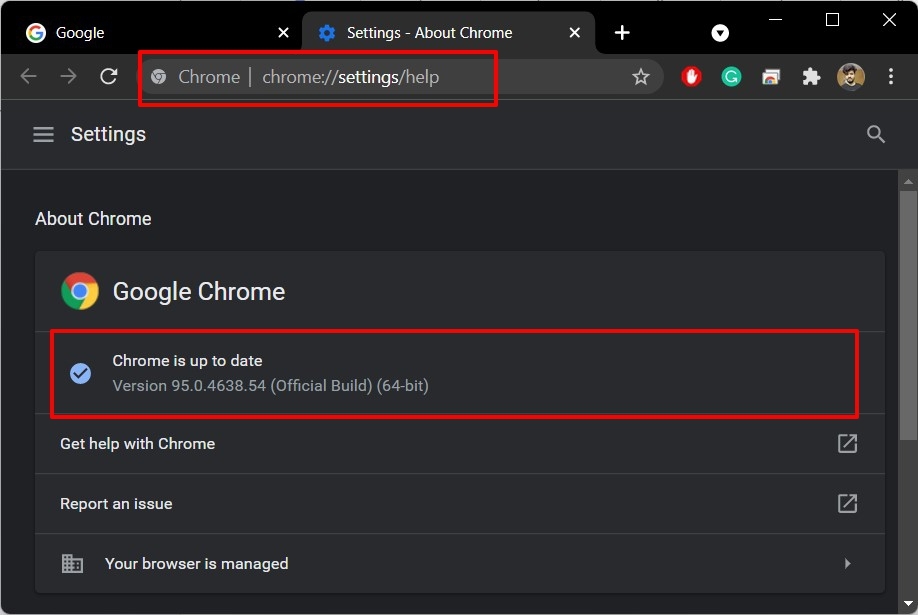 About-Chrome-Page-with-Chrome-Browser-Version