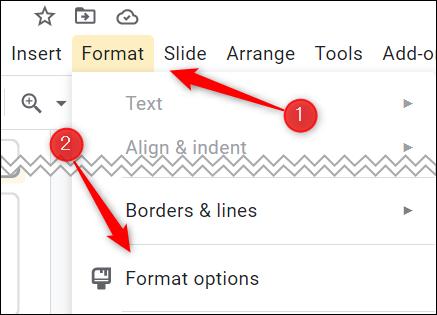 Click-Format-tab-and-then-click-Format-Options-in-the-drop-down-menu.