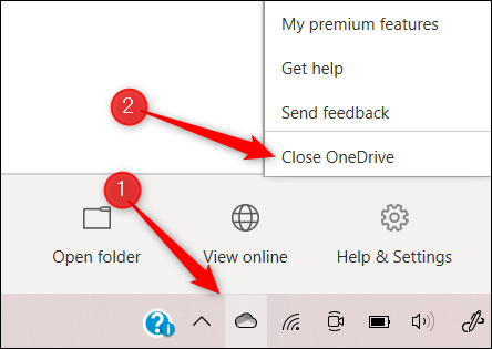 Click-OneDrive-icon-and-Close-OneDrive.