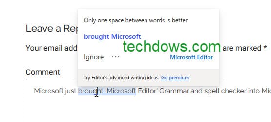 Microsoft-Editor-suggesting-grammar-correction-for-a-Phrase-in-Edge-browser-1