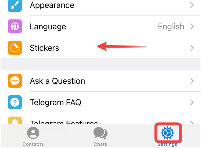 Select-settings-and-stickers-in-telegram