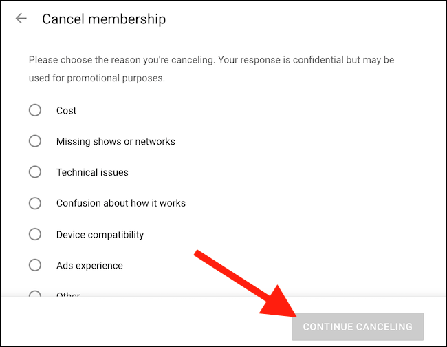 choose-an-option-for-canceling-and-then-click-the-continue-canceling-button